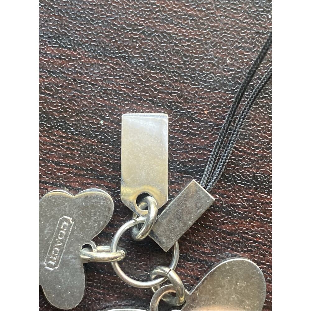 Coach Multi BUTTERFLY Pink White Glitter Charm Fob Keychain Rare Pave Stones - Picture 8 of 8